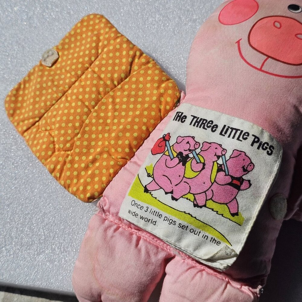 Playskool The Three Little Pigs Cloth Doll Book 1974 My Storybook Stuffed Animal - Picture 4 of 11